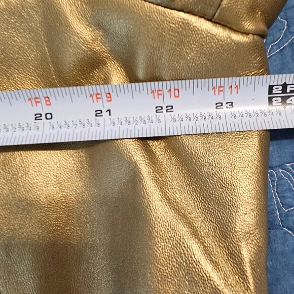 NWT Lauren Ralph Lauren Women's Metallic Leather Peacoat Size 16 - Picture 12 of 14